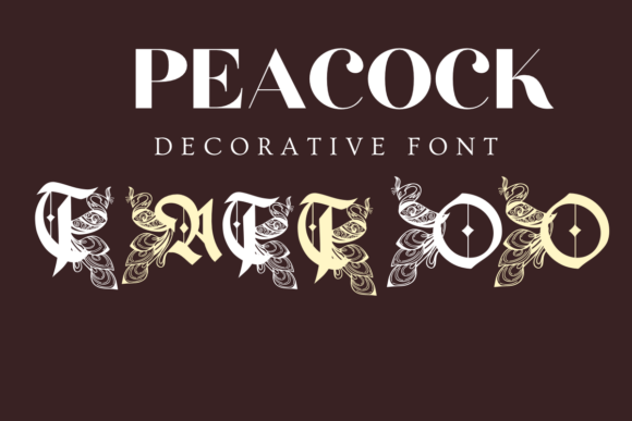 Peacock Tattoo: A Bold Font for Creative Projects