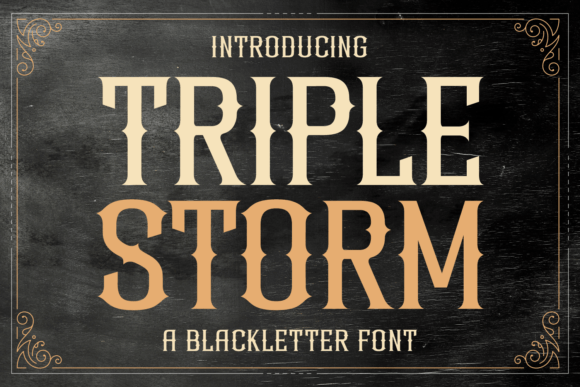 Triple Storm: The Bold, Refined Font for Impactful Designs