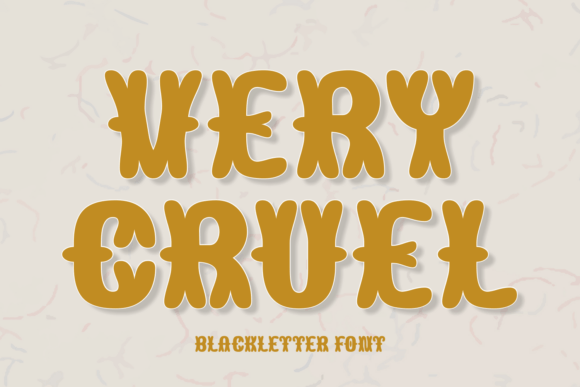 Very Cruel: A Playful Yet Dramatic Font for Bold Designers